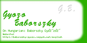 gyozo baborszky business card